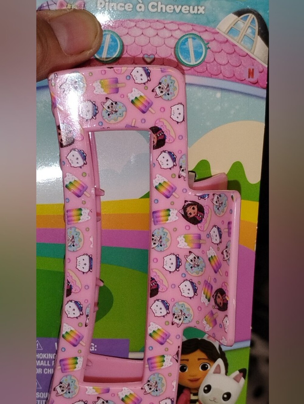 Pink Gabby's Dollhouse Hair Clip Claw
